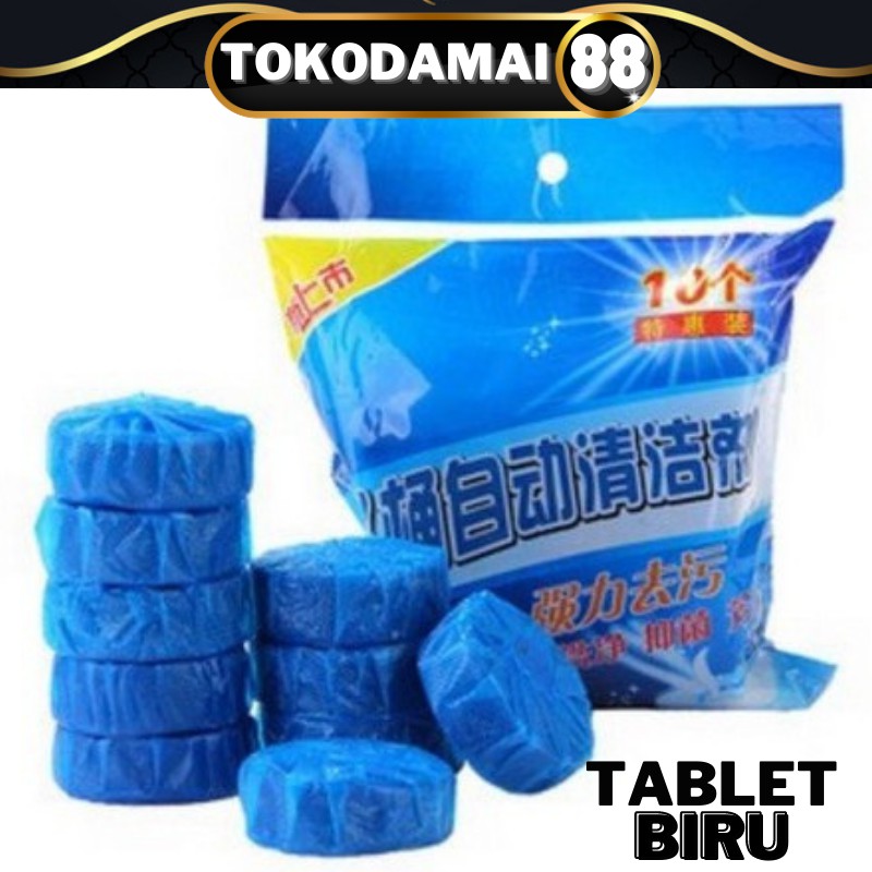 Tablet biru pembersih penyegar closet