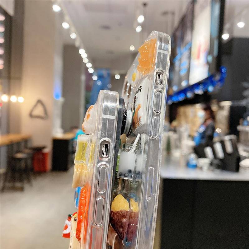 Soft Case Silikon Motif Makanan Ringan 3D Untuk iPhone 13 12 11 Pro MAX Mini X XS MAX XR SE 2022 2020 7 8 Plus