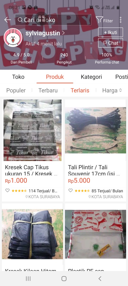 Plastik Klip / Plastik Cetik 16x25 Cm