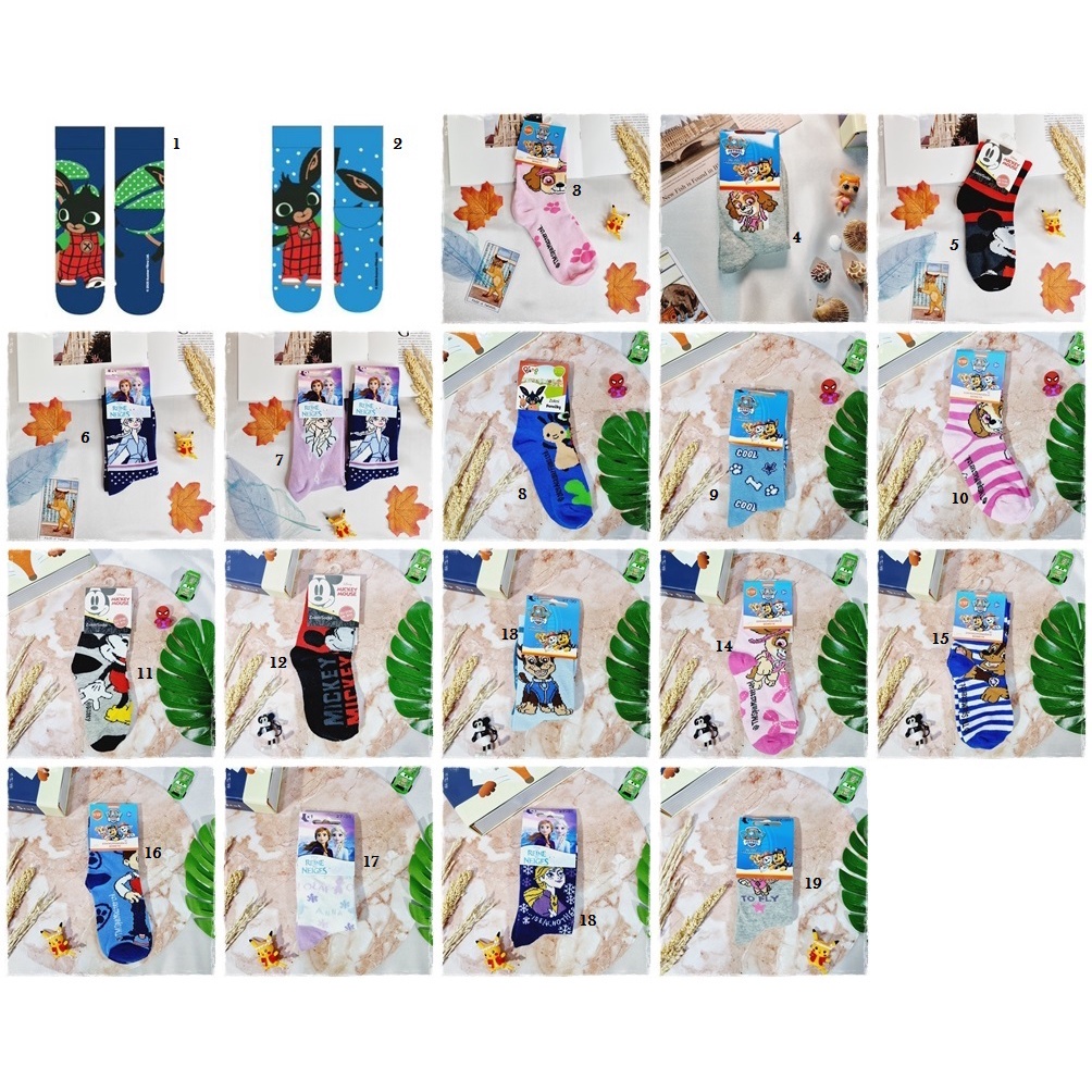 littlekiddoss Kaoskaki Anak Import berlisensi disney mickey spiderman Eropa Prancis Kaos Kaki Anak Halus SC2138