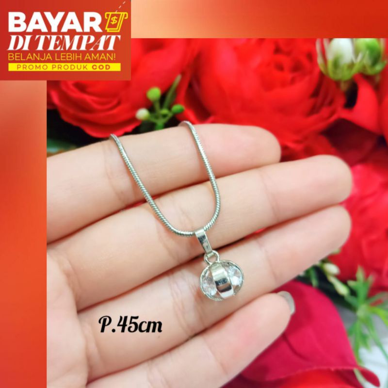 TITANIUM Kalung bola termanis elegan perhiasan emas Korea tidak karat