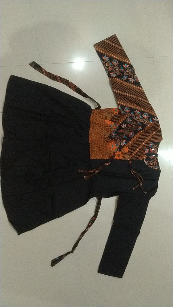 Batik Tunik Shibori Jumputan Terbaru Size M-xl/ Hrb026 Yelbor Navbor / Biru Putih / Original Bel