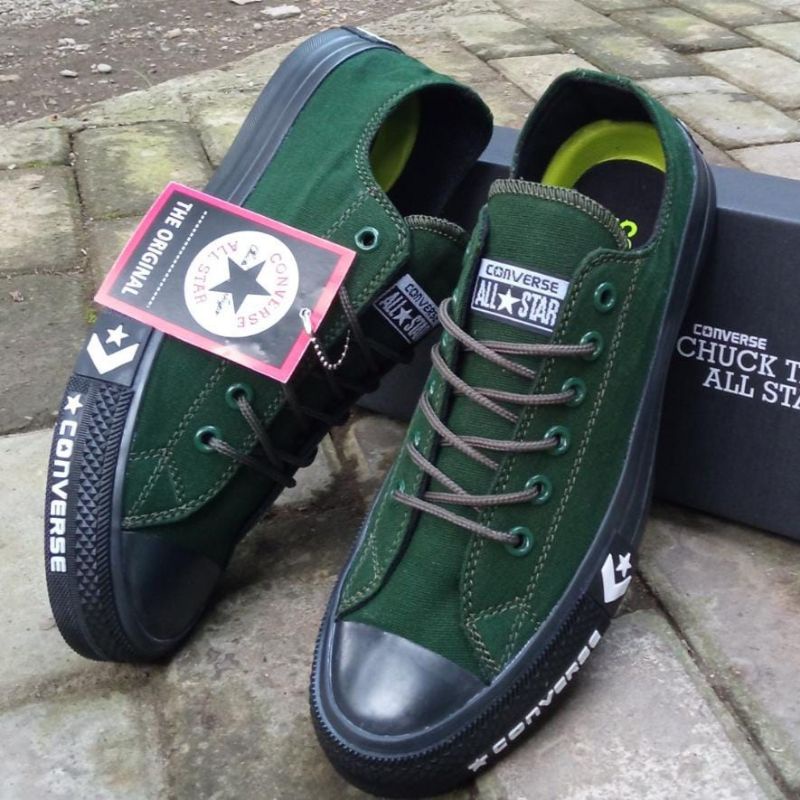 Sepatu Pria Converse Chuck Taylor Hijau Army (36-43)