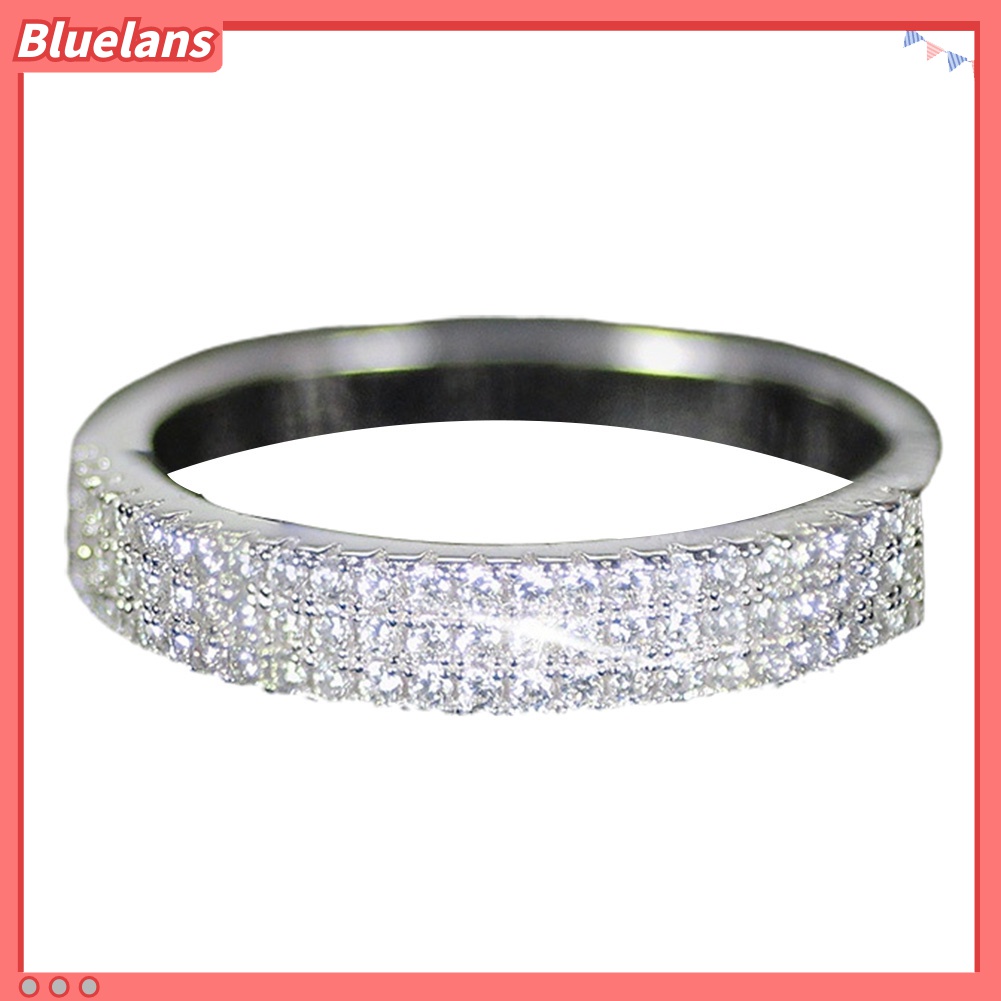 Cincin Multilayer Aksen Berlian Imitasi Untuk Wanita