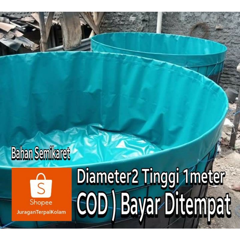 Terpal Kolam Bundar / Bioflok Diameter2 Tinggi 1 Bahan Semikaret