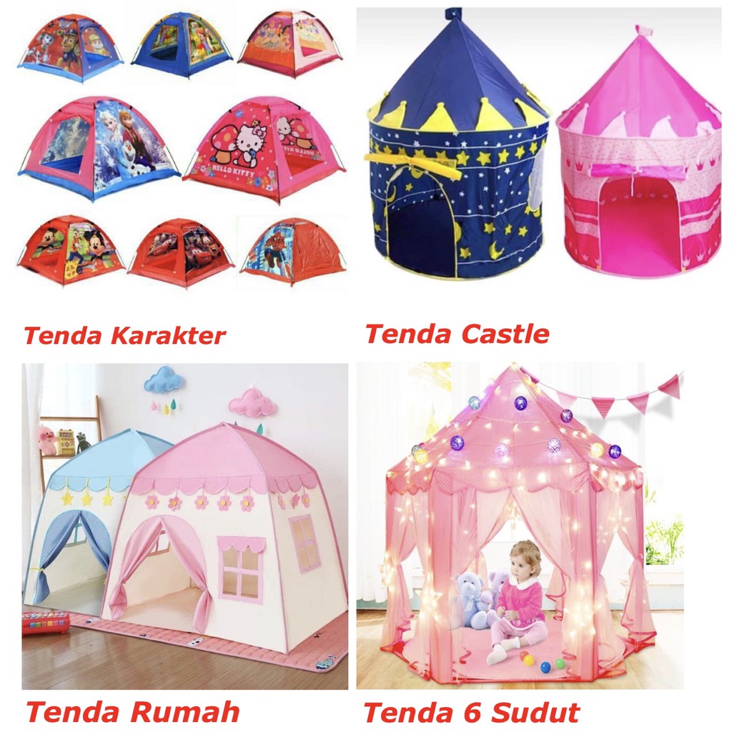 Tenda Istana Anak Bermain Camping Indoor Outdoor / Tenda Camping Castle Anak JUMBO / Tenda Praktis-5