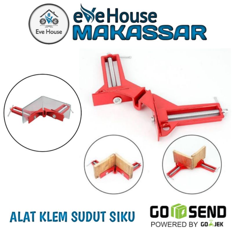 Makassar V106 klem sudut siku penjepit 90 derajat corner clamp mitre right angle