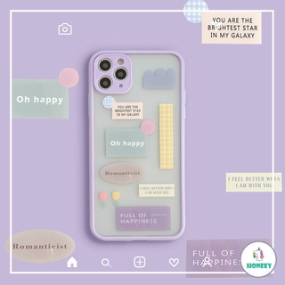 Ins Label Sticker  Transparent  Soft TPU Matte  Phone Case 