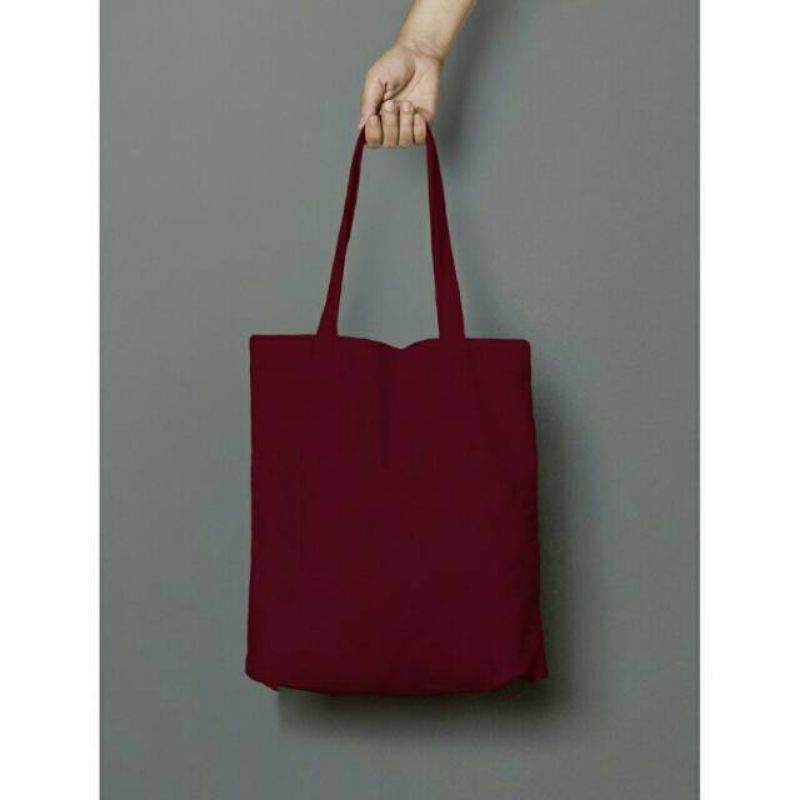 Totebag Resleting Polos Tas Kuliah Tas Sekolah