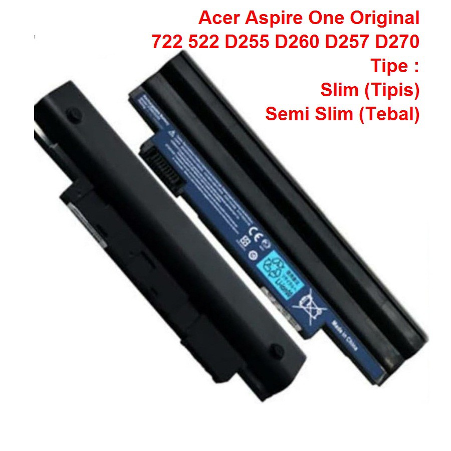 BATERAI ACER ASPIRE ONE D255 D260 D265 D270 D275 522 722 KODE AL10B31 ORIGINAL GARANSI