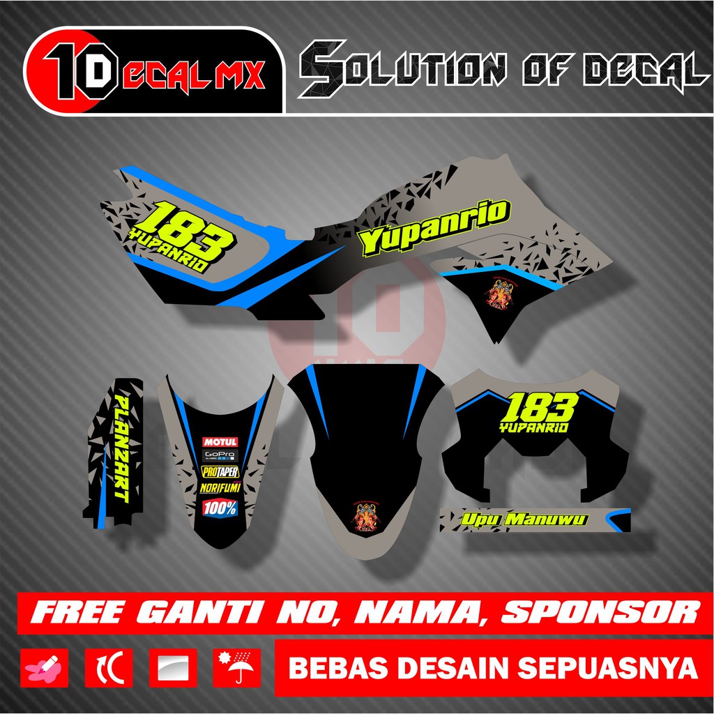 Decal D-tracker New biru stabilo