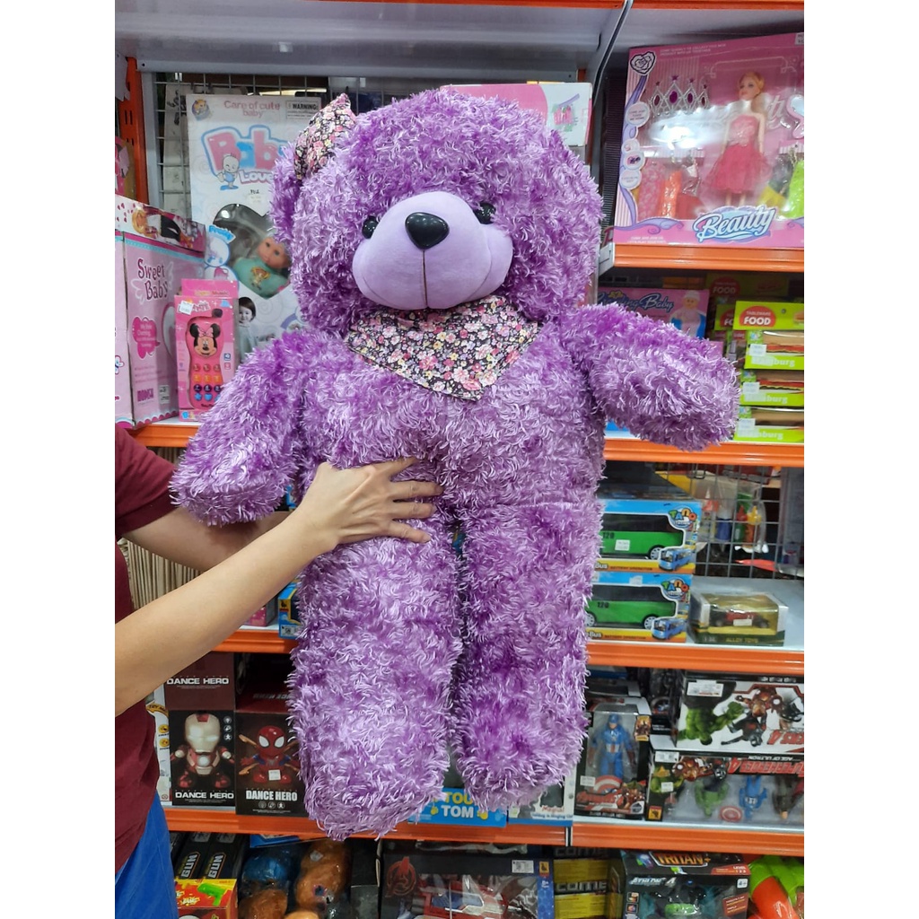 Boneka Teddy Bear Beruang Ungu Purple Jumbo