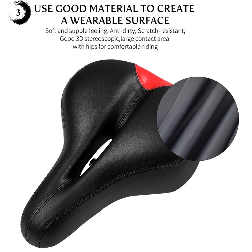 Bisa COD Jok Sadel Sepeda Empuk Bike Saddle Bahan Kulit Model Absorber Ball