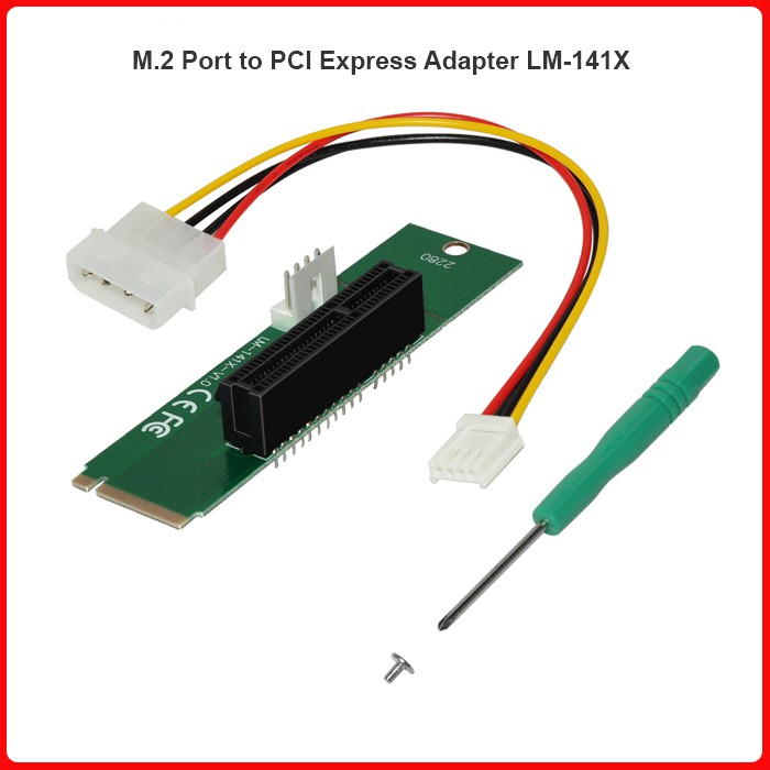 M2 to PCI-e 4x Slot Riser Card M Key M.2 Port to PCI Express Adapter LM-141X