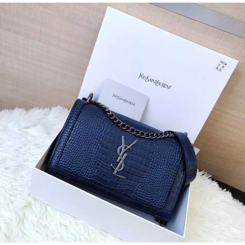 Tas Selempang Wanita Premium Bag Import Platinum Dengan  Box YSL YVES NK2017