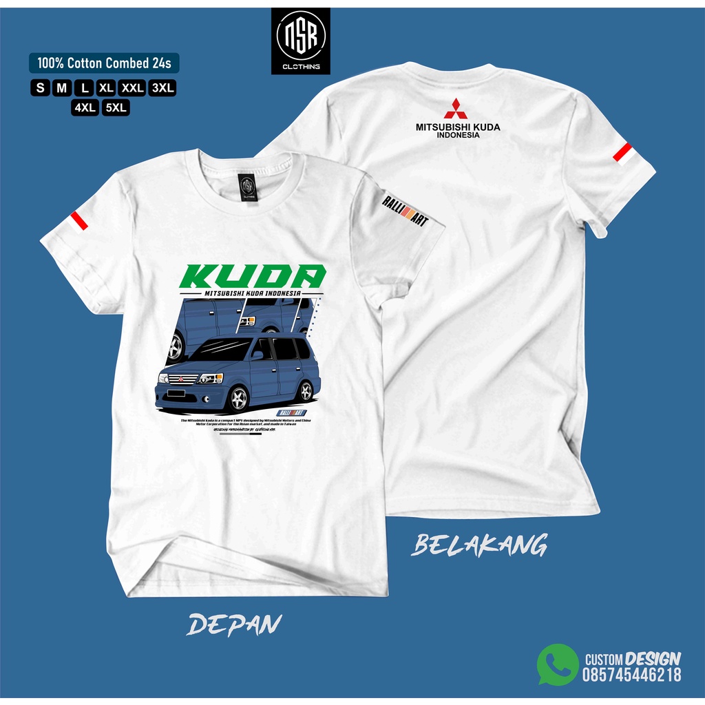 BAJU MITSUBISHI KUDA COTTON COMBED 24S /KAOS KOMUNITAS/KAOS PRIA