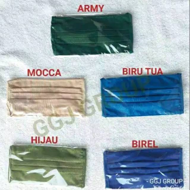 A ( A1 ) MASKER HIJAB KAIN OXFORD / TALI SAMBUNG - PUTUS / FREE PLASTIK