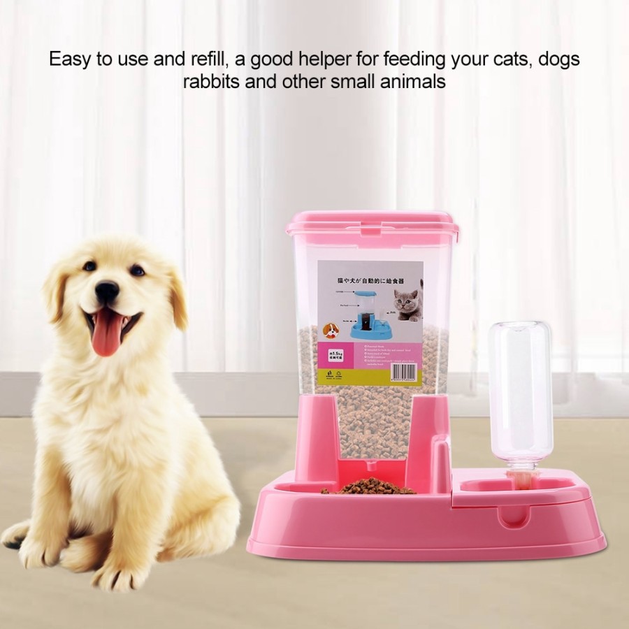 Pet feeder otomatis / tempat makan minum kucing anjing otomatis