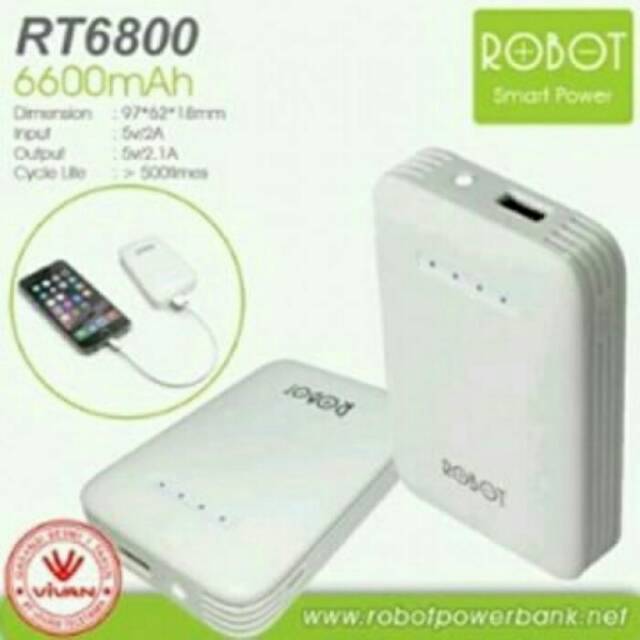 Powerbank robot 6600 mah