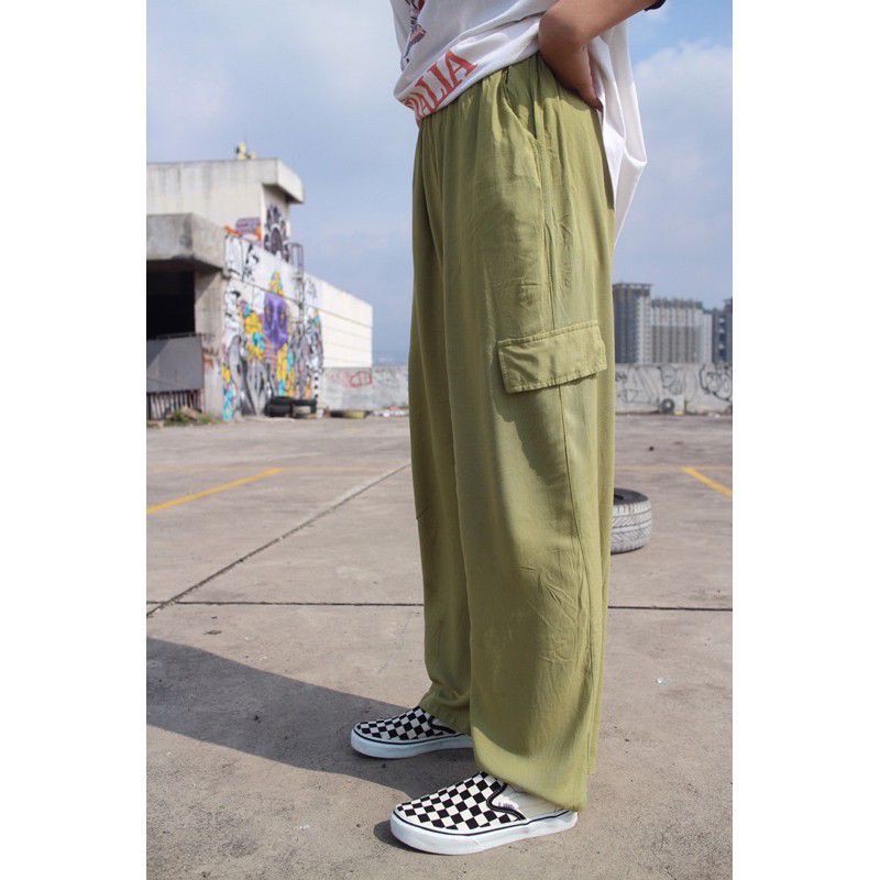 Lyora Pants / celana cargo rayon