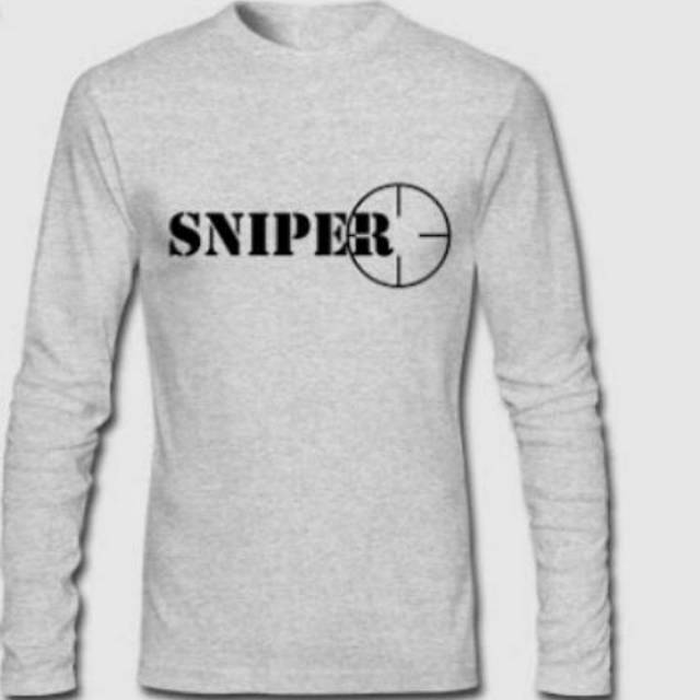 Kaos lengan panjang sablon SNIPER