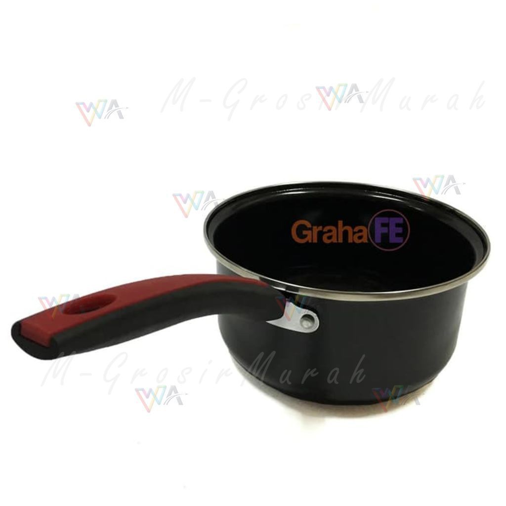 ➡ Gsf Panci Kuah Sup Enamel 20 Cm Sauce Pan Anti Lengket - 4020