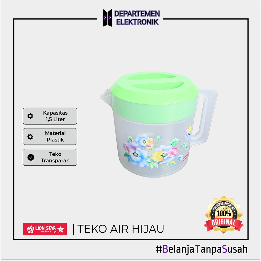 TEKO PLASTIK 1,5 LITER / TEKO AIR PLASTIK LION STAR