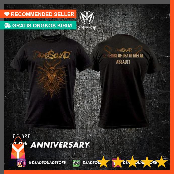 BAGUS BUKTIKAN  T-Shirt DeadSquad 12th Anniversary Dead Squad - Hitam, L