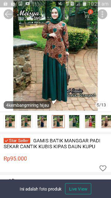 Gamis Batik Manggar, Padi,sekar,cantik,kubis,kipas,daun,kupu,nadine,gendis