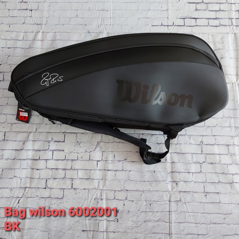 TAS TENIS TAS BADMINTON WILSON FEDERER HITAM 6002001  ORIGINAL