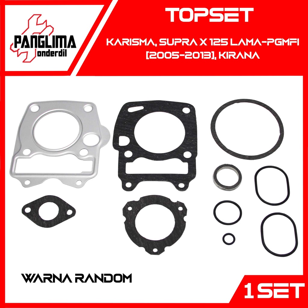 Topset Honda Supra X 125 Lama-PGMFI New 2005-2013 &amp; Karisma &amp; Kirana Top Set Gasket-Packing-Paking Kit Kharisma-Old-Awal