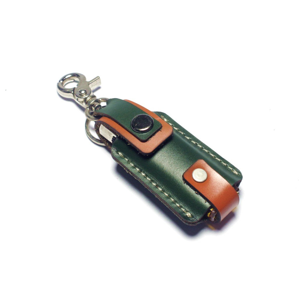 sarung dompet korek gas kulit asli lighter case gantungan PHKC966