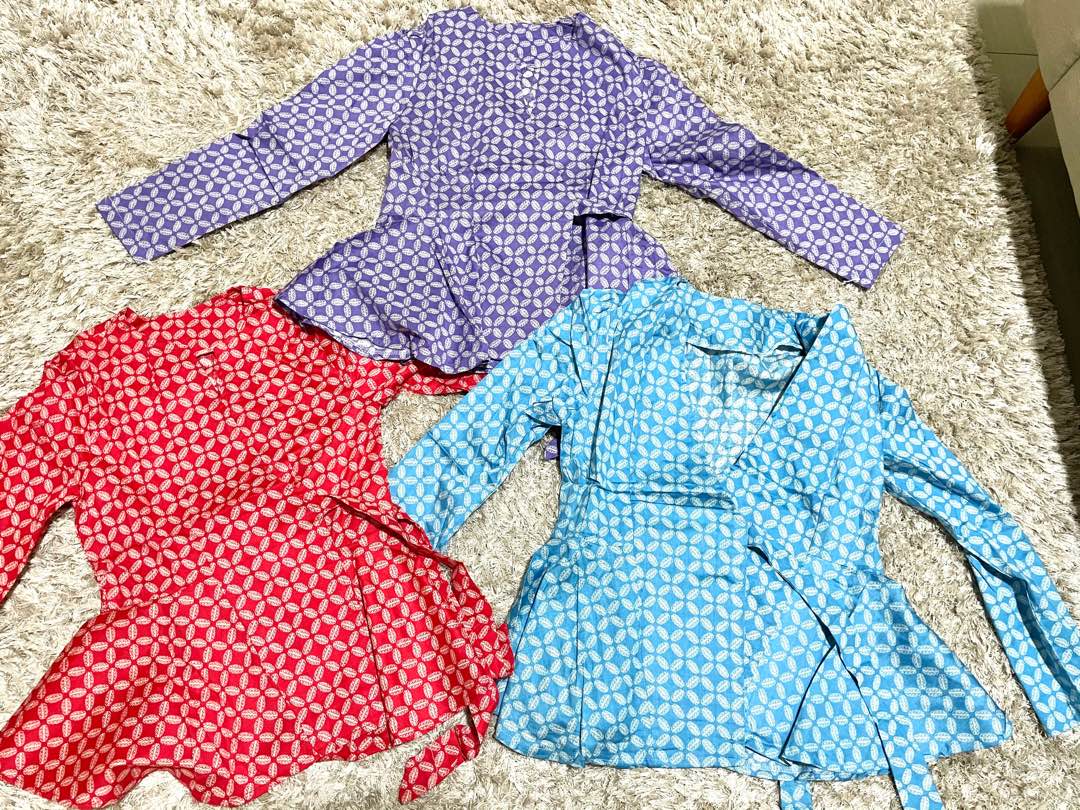 Pretty Batik Valencia Atasan Batik Peplum Lengan Panjang - Blouse Wanita Fit Up To L