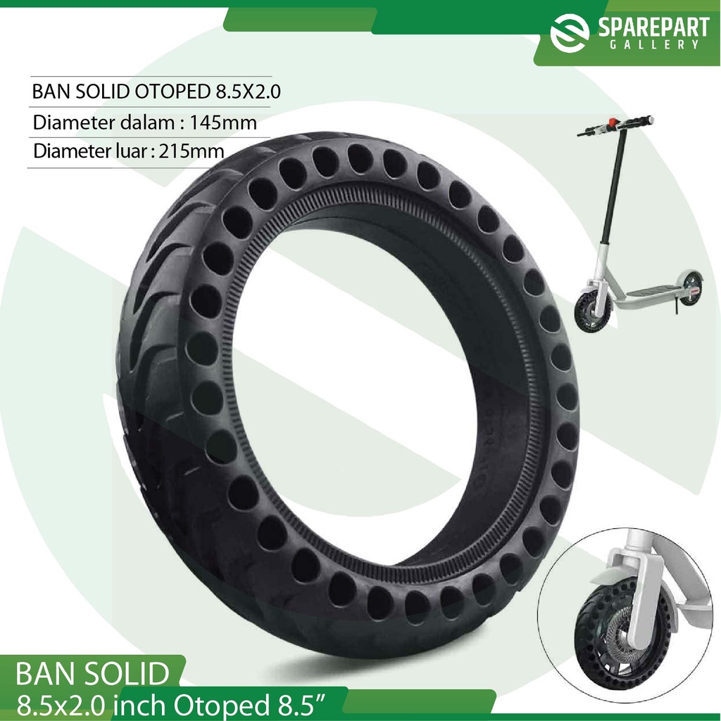 Ban solid skuter otoped xiaomi mijia M365 ban mati 8.5inch