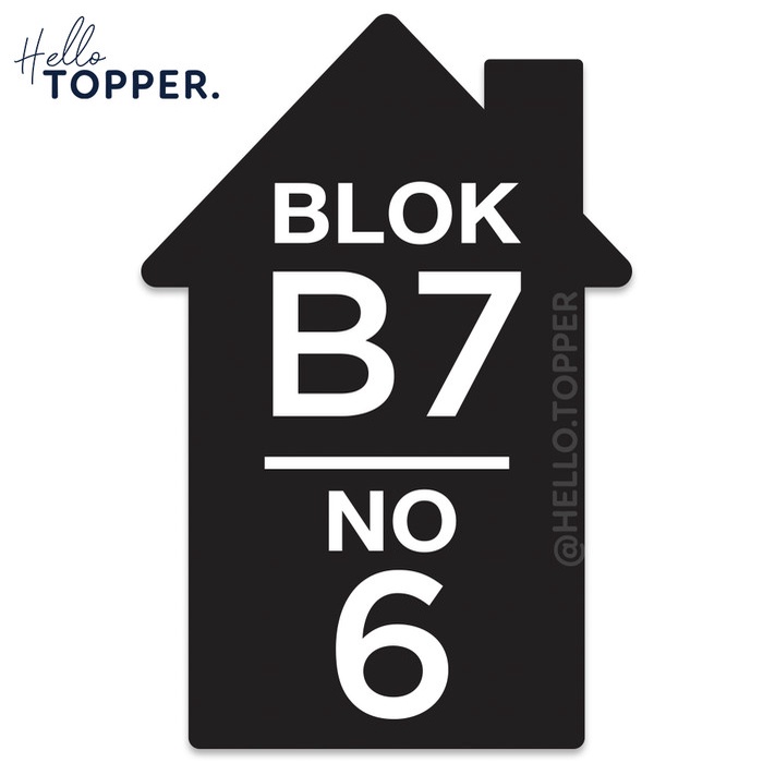 

Nomor Rumah Acrylic Timbul 30x20cm | Nomor Rumah Acrylic Modern Elegan