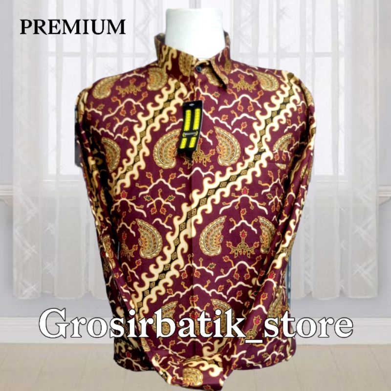 Batik pria lengan panjang premium full furing