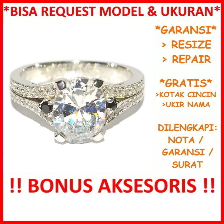 Cincin Perak Wanita Nikah Tunangan Gratis Tulis Ukir Nama Bisa Pesan Model Garansi Silver Asli Id661