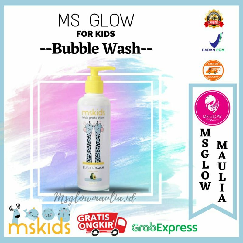 Ms Kids Bubble Wash | Sabun Mandi Bayi Ms Glow | Bubble Wash Ms Kids | Sabun Badan Ms Glow Kids | Ms