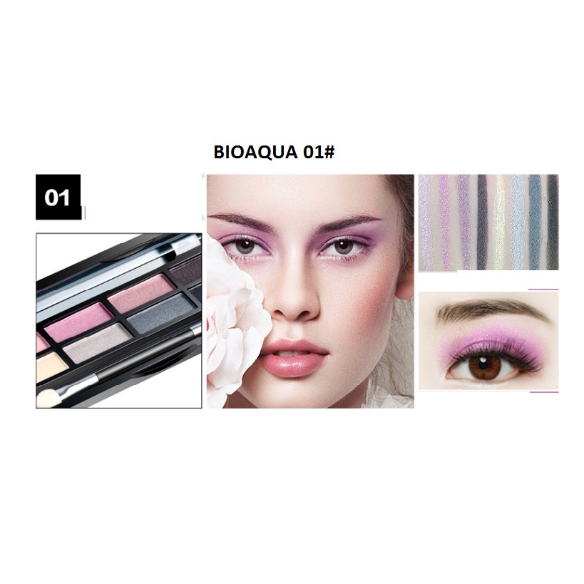 BIOAQUA FLARE 8 COLORS EYES EYESHADOW--