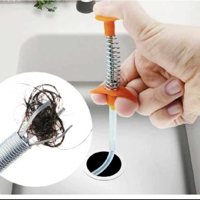 Flexible Cleaning Claw Long Spring Grip Toilet Cleaning Supply