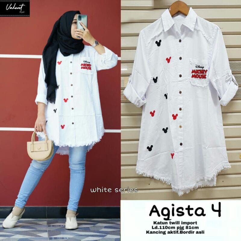 Kemeja Jumbo Putih Wanita Bordir Asli Agista 6 By Valent Kemeja Jumbo Putih Wanita Bordir Asli Agista 6 By Valent