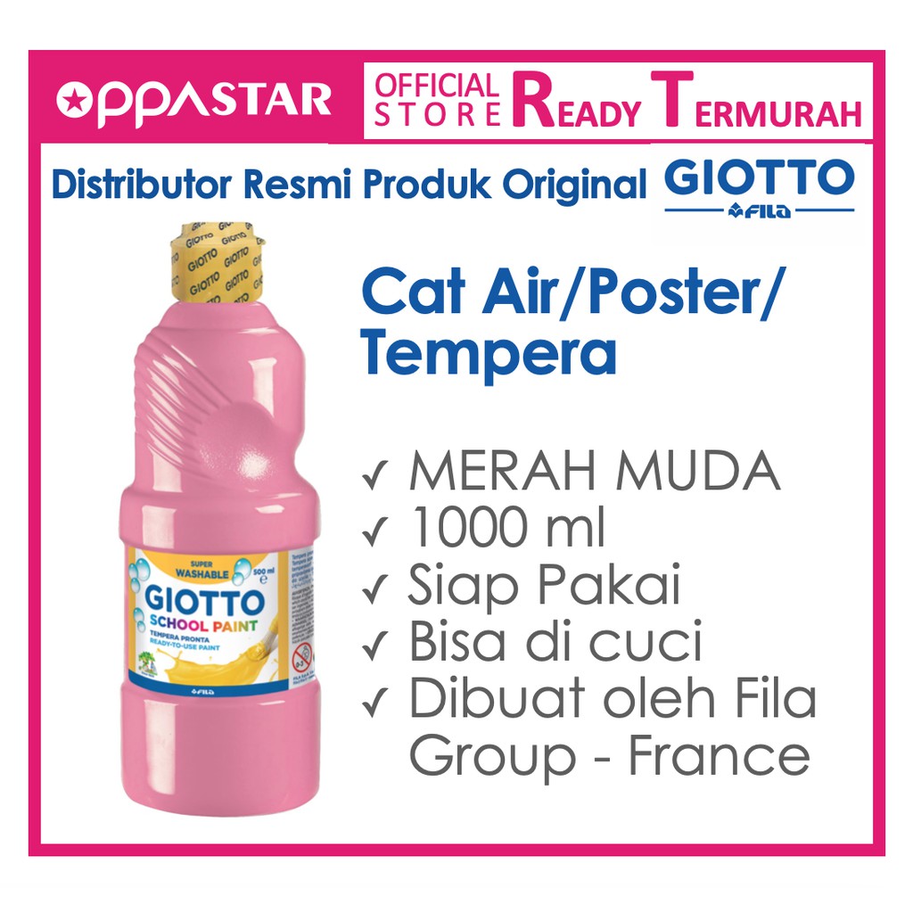 

Cat Air Cat Poster Cat Tempera Giotto School Paint 1000 ml Pink Merah Muda 1 L