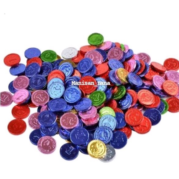 

Coklat Koin Dolar Warna Warni (100gram)