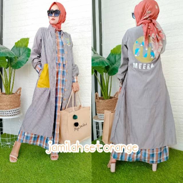 New product meera JAMILAH SET gamis  bandung  kaos  bandung  