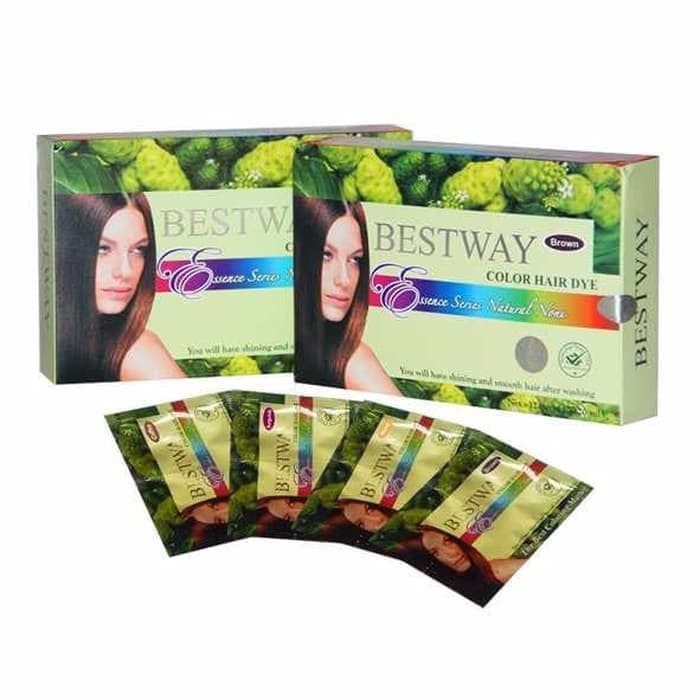 BESTWAY COLOR HAIR DYE NONI BSY Cat Rambut Bestway BSY Hair Color *BROWN*