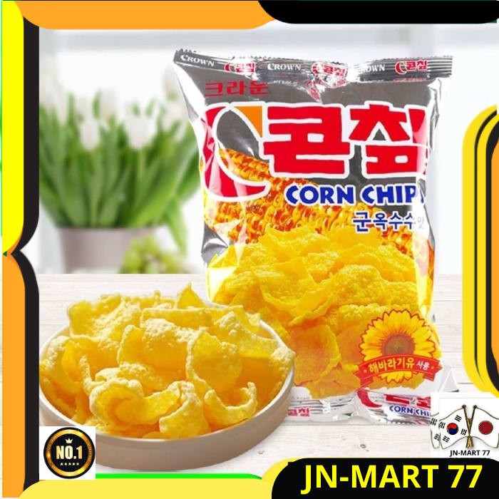 

KOREAN FOOD/SNACK KOREA CROWN CORN CHIPS- SNACK JAGUNG IMPORT 70 G ORI