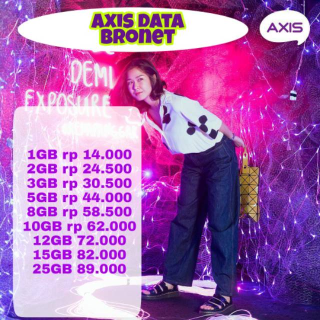 Axis Data Bronet full 24 jam 60 Hari (inject)