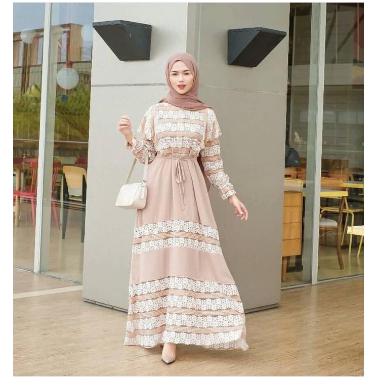 [New] Gamaleea.id Kirana dress MOCCA size L