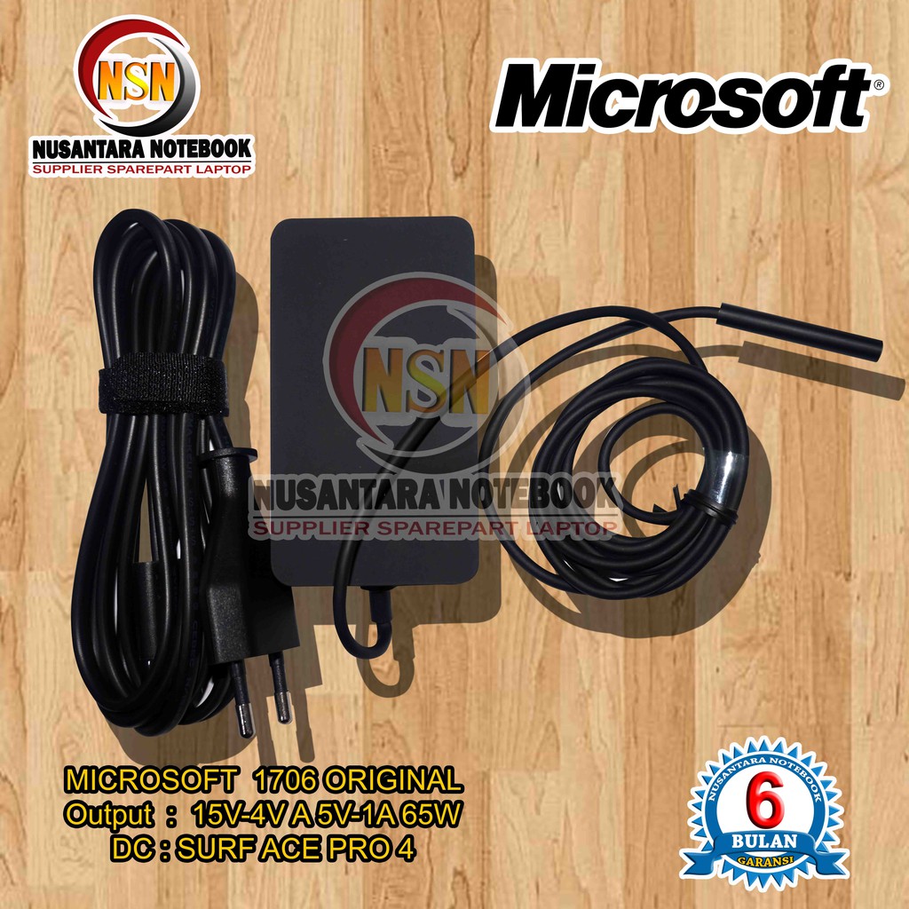 Adaptor Charger Original 15V - 4A 65W For Microsoft Surface Pro 4