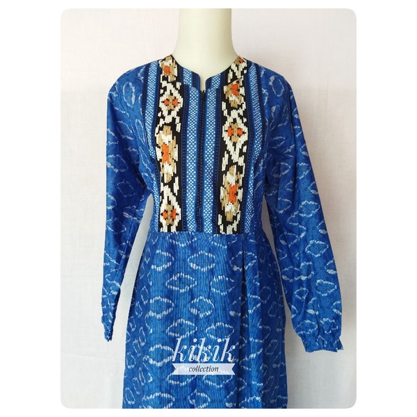 Gamis Wanita Pakaian Long Dress Katun Batik Fashion Muslim Murah Adem Busui Friendly Tunik Tradision